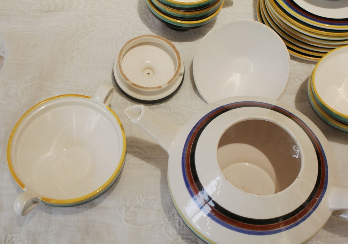 Earthenware Tea Set In The Style Of Margarete Heymann-loebenstein (1899–1990), Bauhaus-photo-4