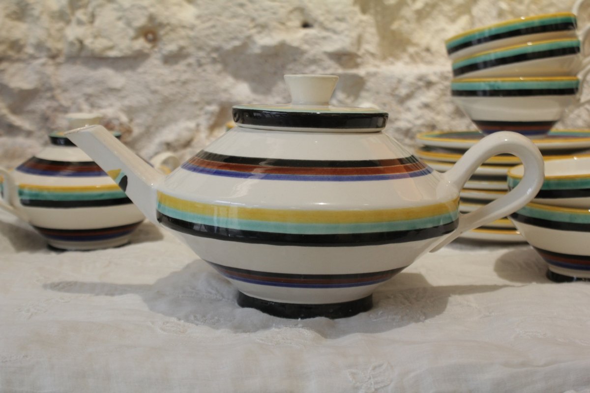Earthenware Tea Set In The Style Of Margarete Heymann-loebenstein (1899–1990), Bauhaus-photo-5