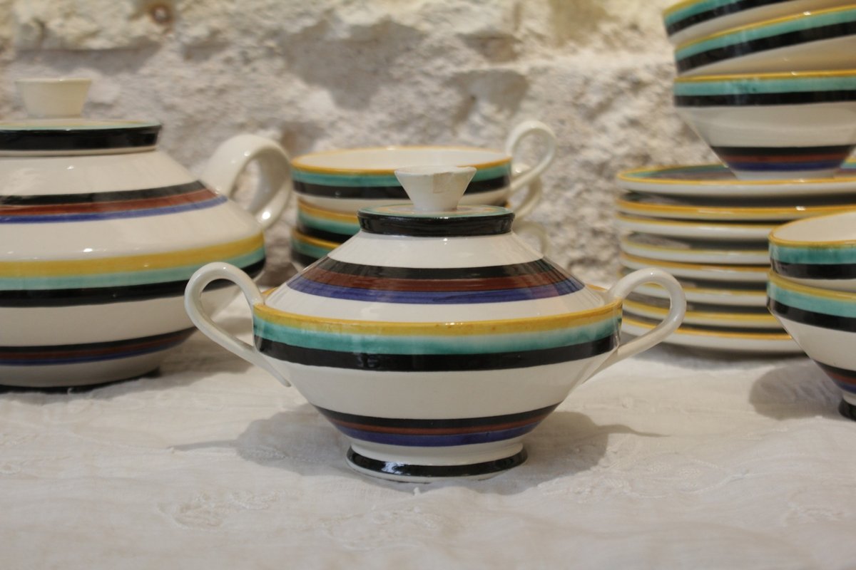 Earthenware Tea Set In The Style Of Margarete Heymann-loebenstein (1899–1990), Bauhaus-photo-6