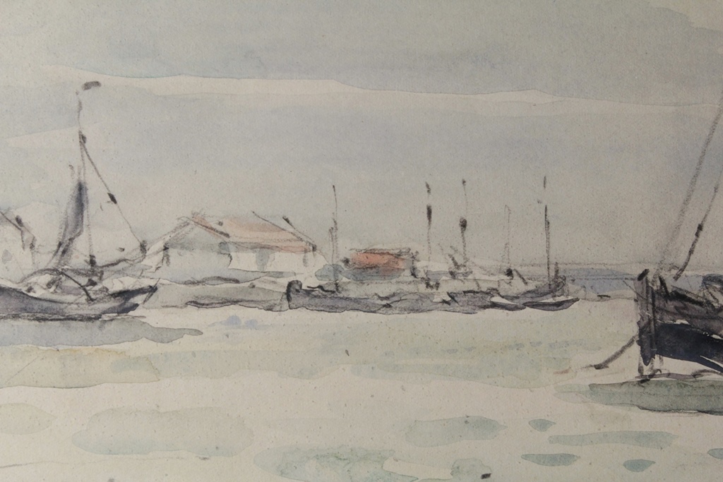Watercolor "petit Fort Philippe" Louis Chervin (1905-1969)-photo-1