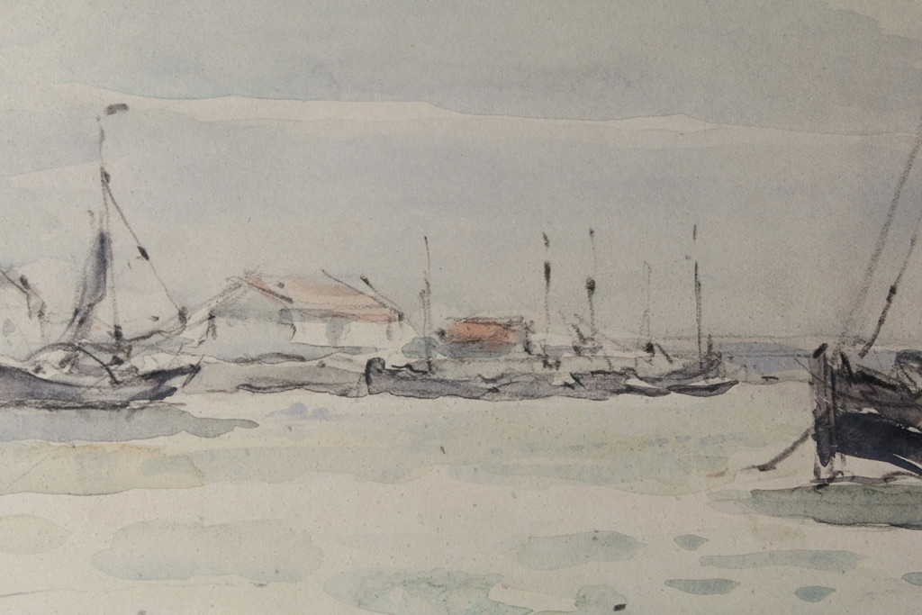 Aquarelle "le Petit Fort Philippe" Louis Chervin (1905-1969)-photo-1