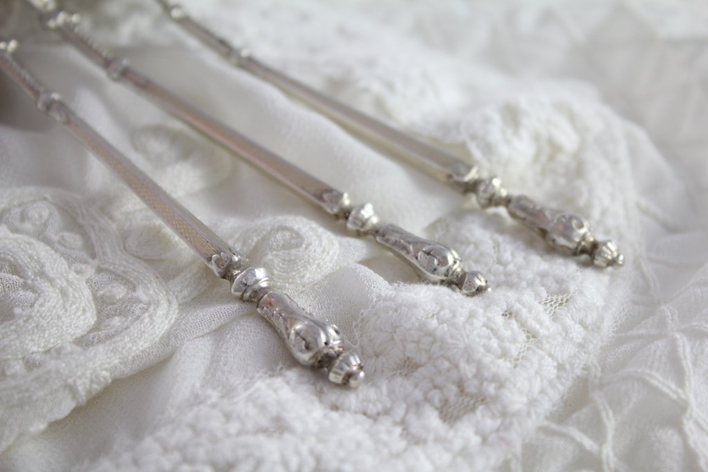 6 Small Spoons In Sterling Silver Early 20th Century-photo-2