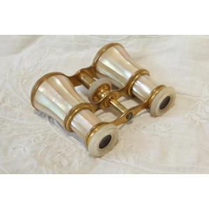 Pair Of Mother-of-pearl Theater Binoculars Maison Crosti Bordeaux Late 19th Century
