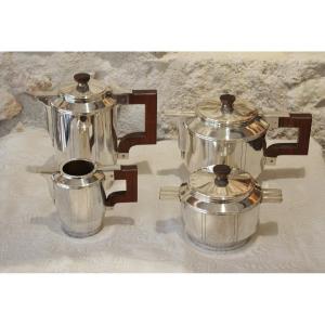 Service à thé et café en métal argenté époque Art Déco, vers 1930