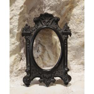 Cadre, porte-photo, en ébonite, fin 19ème siècle, Napoléon III