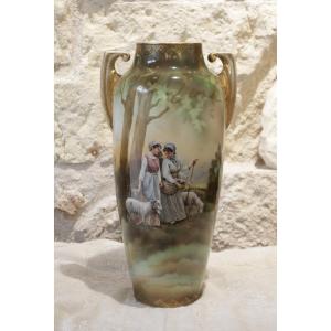 Baluster Vase With A Pastoral Scene, Reinhold Schlegelmilch Factory, Germany, 1869–1924
