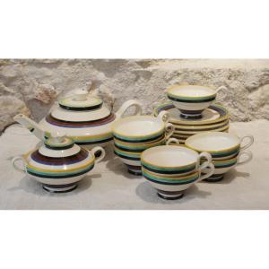 Earthenware Tea Set In The Style Of Margarete Heymann-loebenstein (1899–1990), Bauhaus