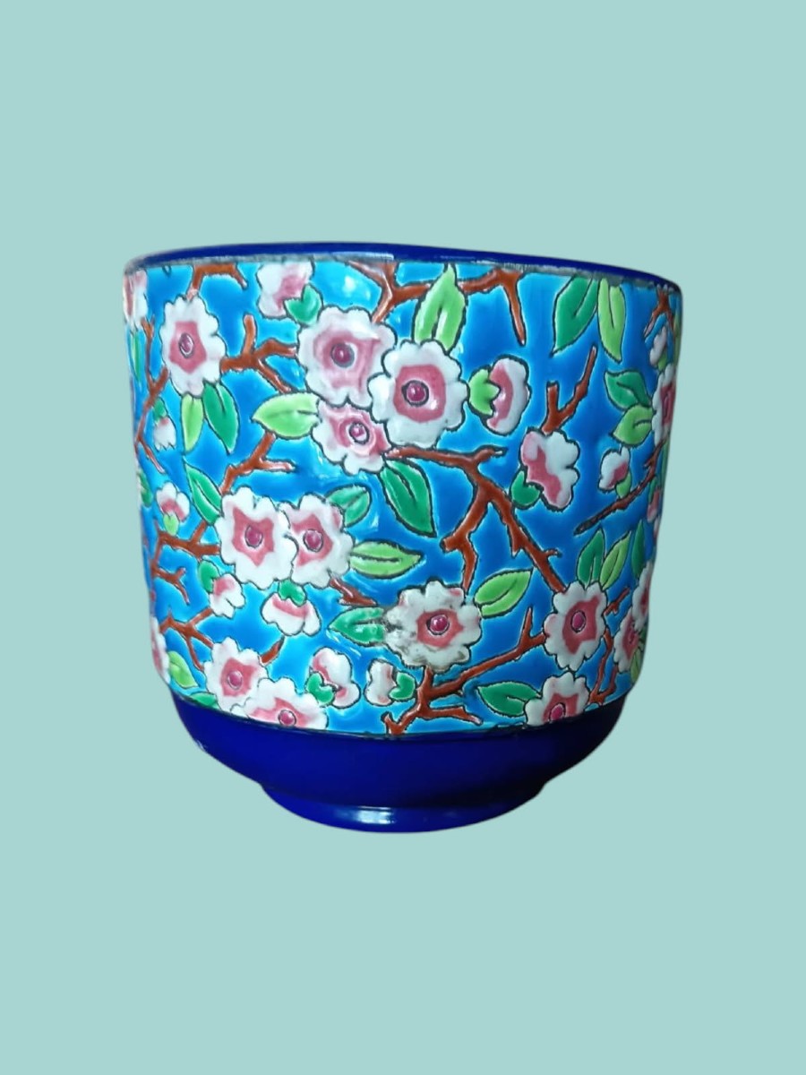 Longwy Flowerpot From The 1940s