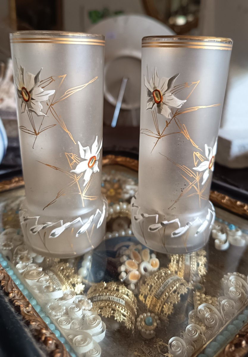 Paire de vases émaillés 1900-photo-2