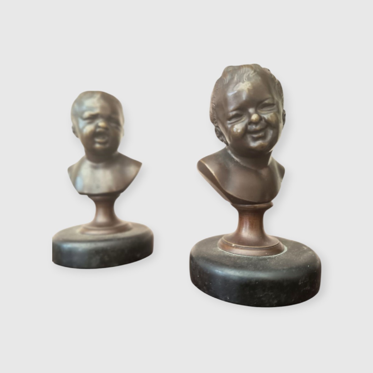 Bronzes "jean Qui Rit Jean Qui Pleure" Réissue J.aoudon-photo-2