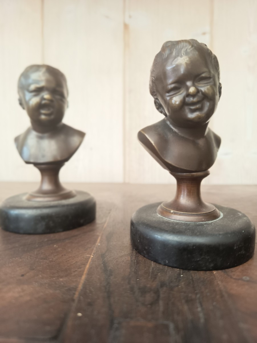 Bronzes "jean Qui Rit Jean Qui Pleure" Réissue J.aoudon