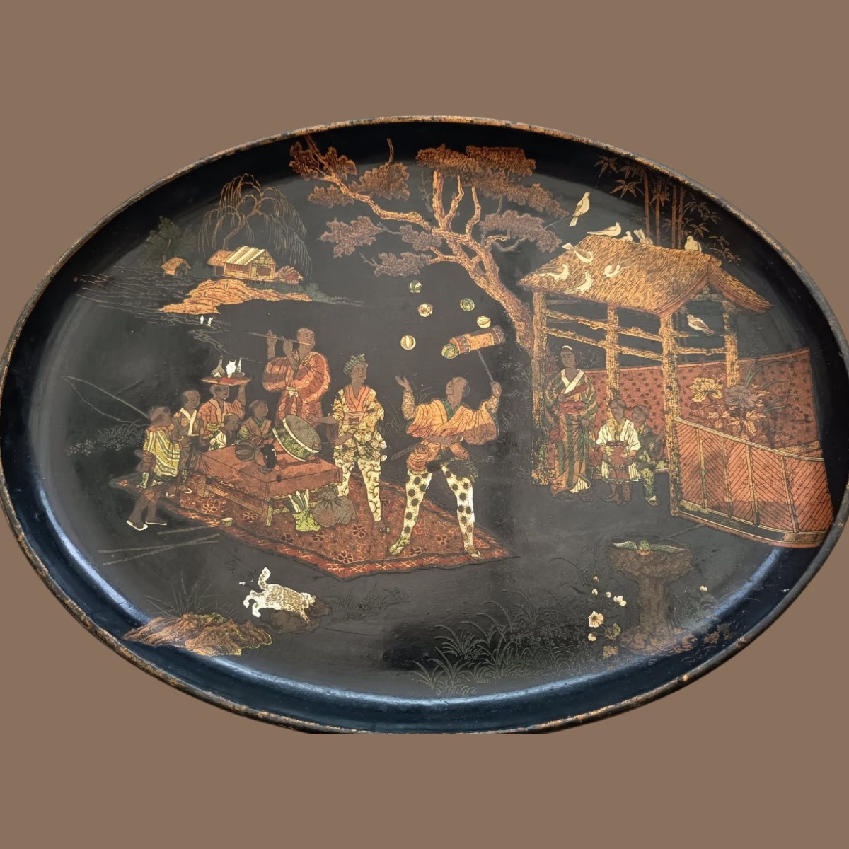 19th Century Papier-mâché Tray 