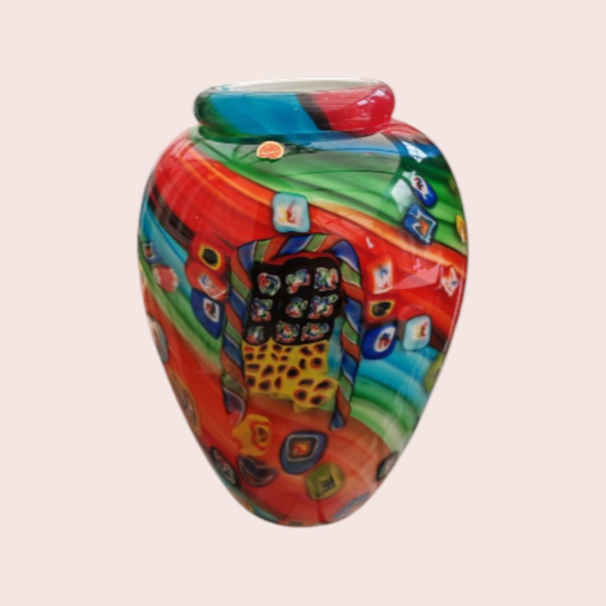 20th-century Murano Millefiori Vase