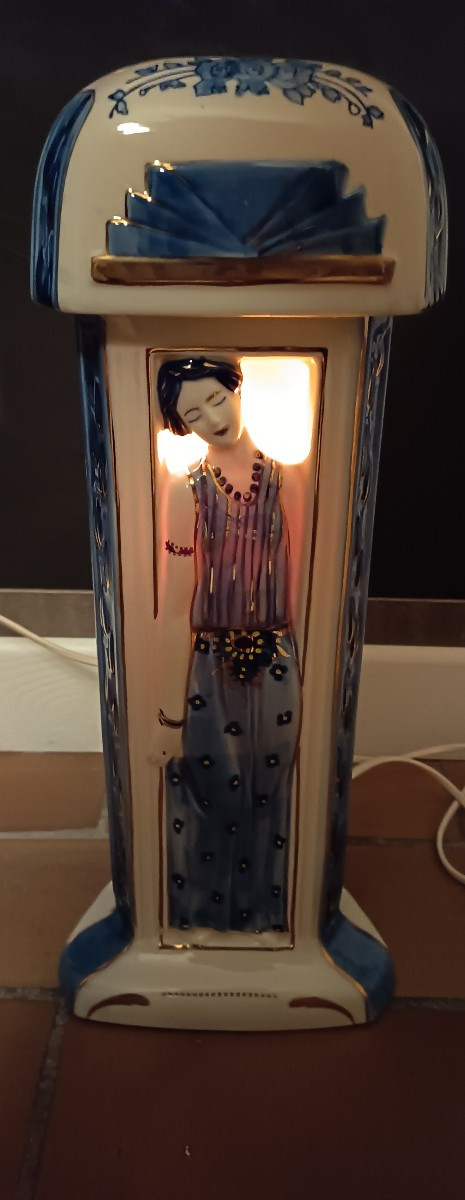 Art Deco Lamp, Nightlight/perfume Burner Limoges-photo-3