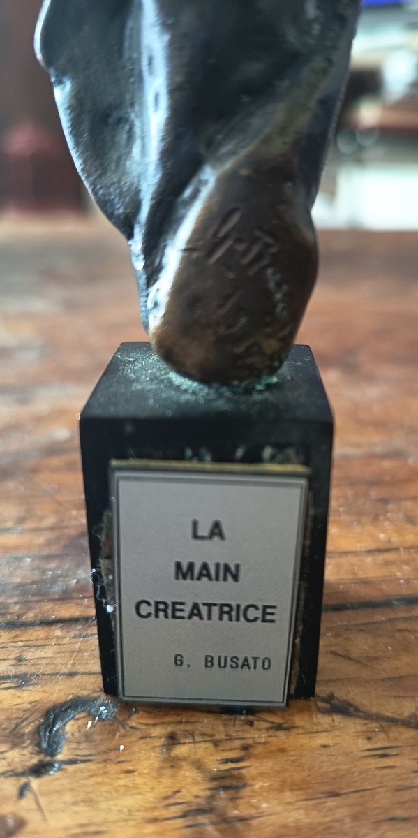Bronze "La Main Créatrice" de G.Busato-photo-2