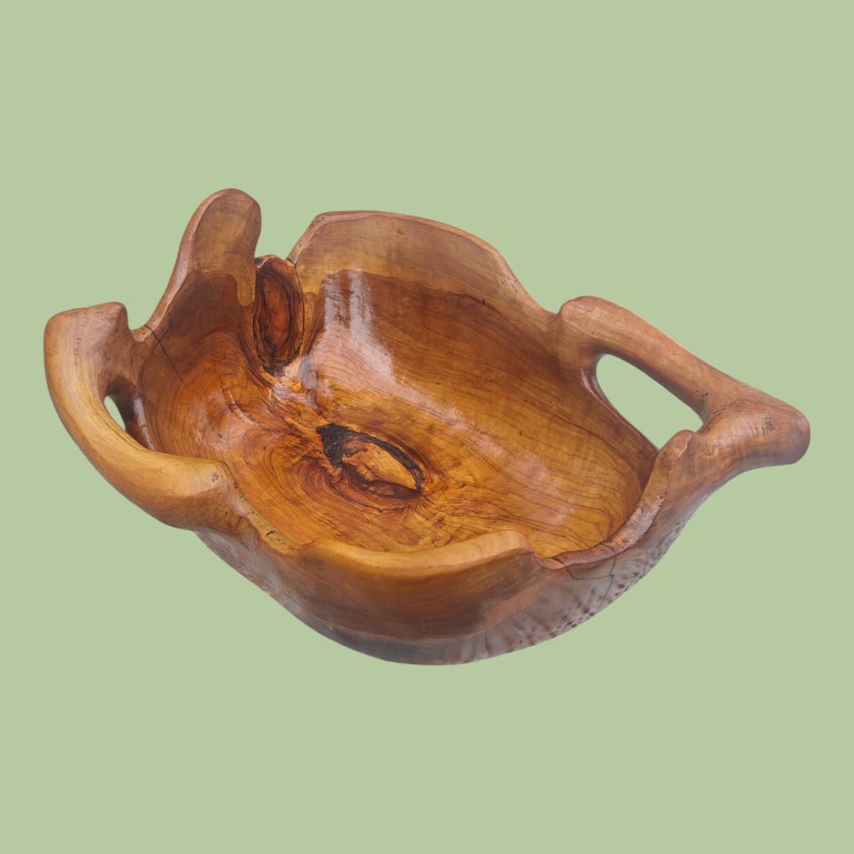 Brutalist Olive Wood Cut 