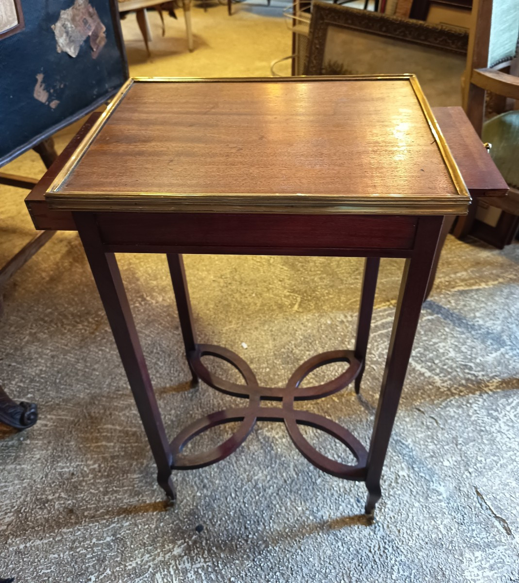 19th-century Mahogany Side Table-photo-3