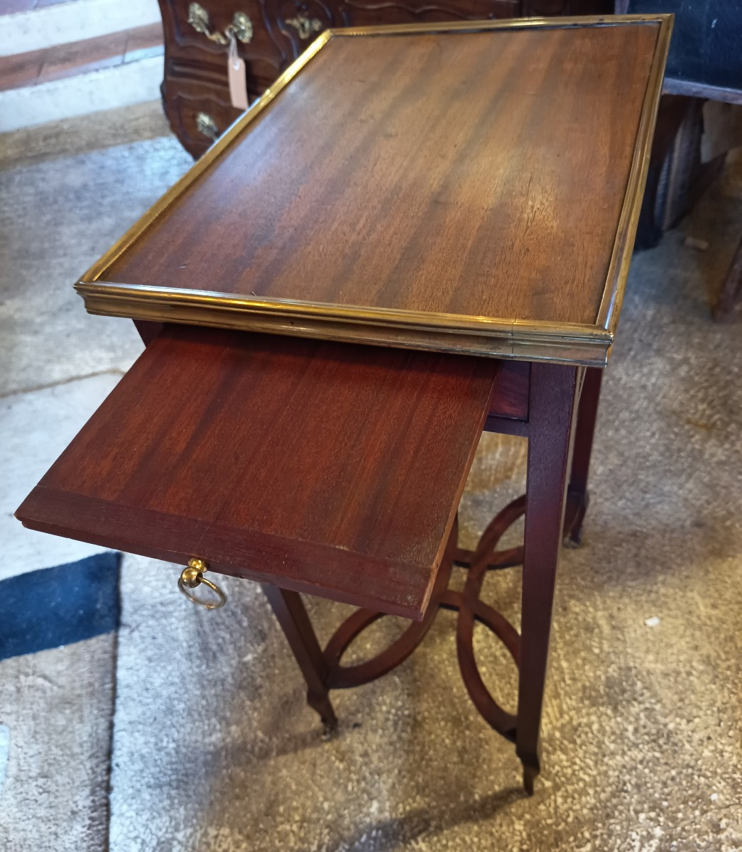 19th-century Mahogany Side Table-photo-4