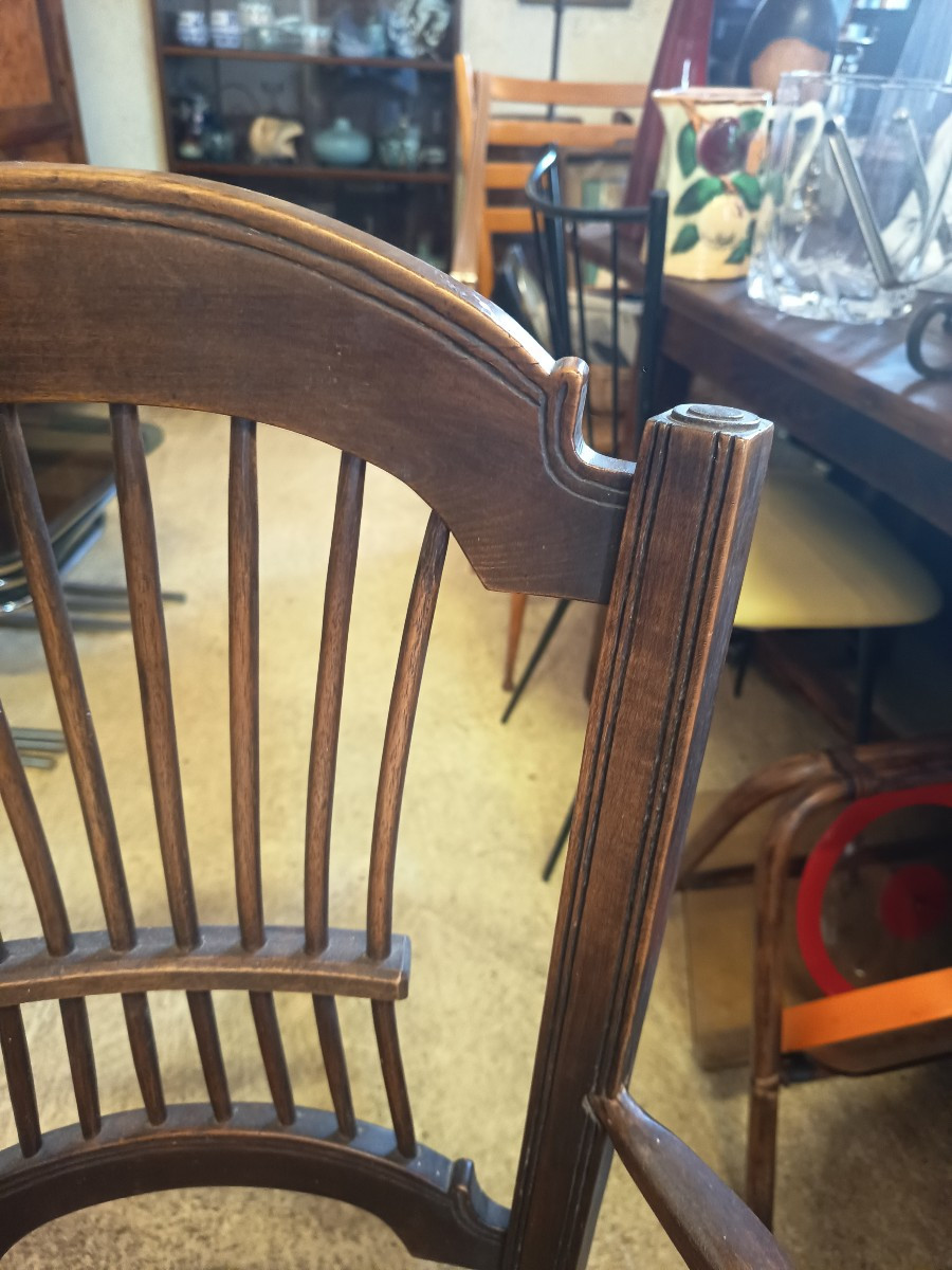 19th Century Straw-covered Armchair-photo-3