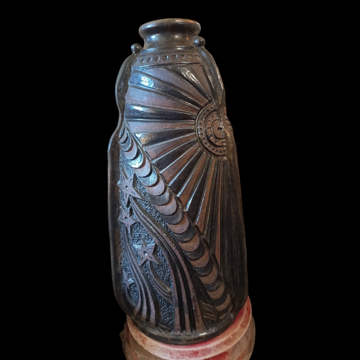 Triptych Vase By Gilbert Méténier-photo-2