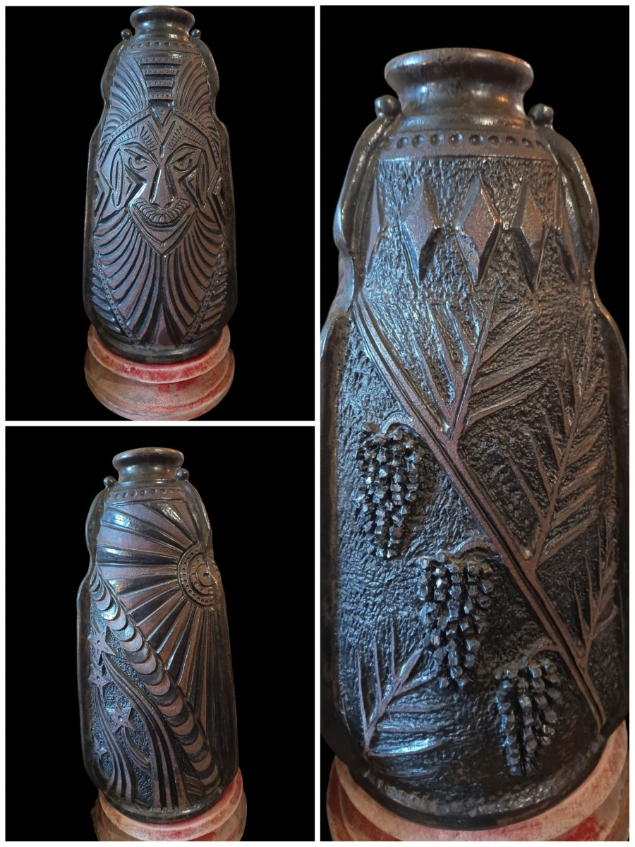 Triptych Vase By Gilbert Méténier