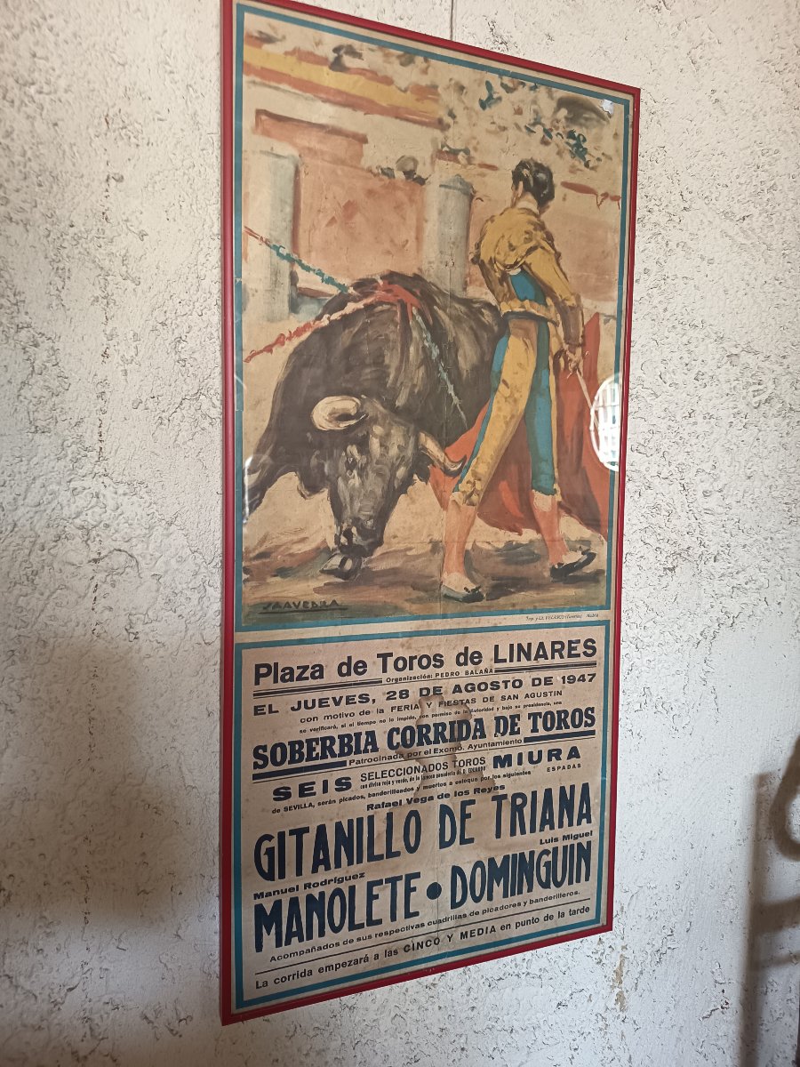 Affiche Tauromachie Plaza de Toros de Linares 1947-photo-2