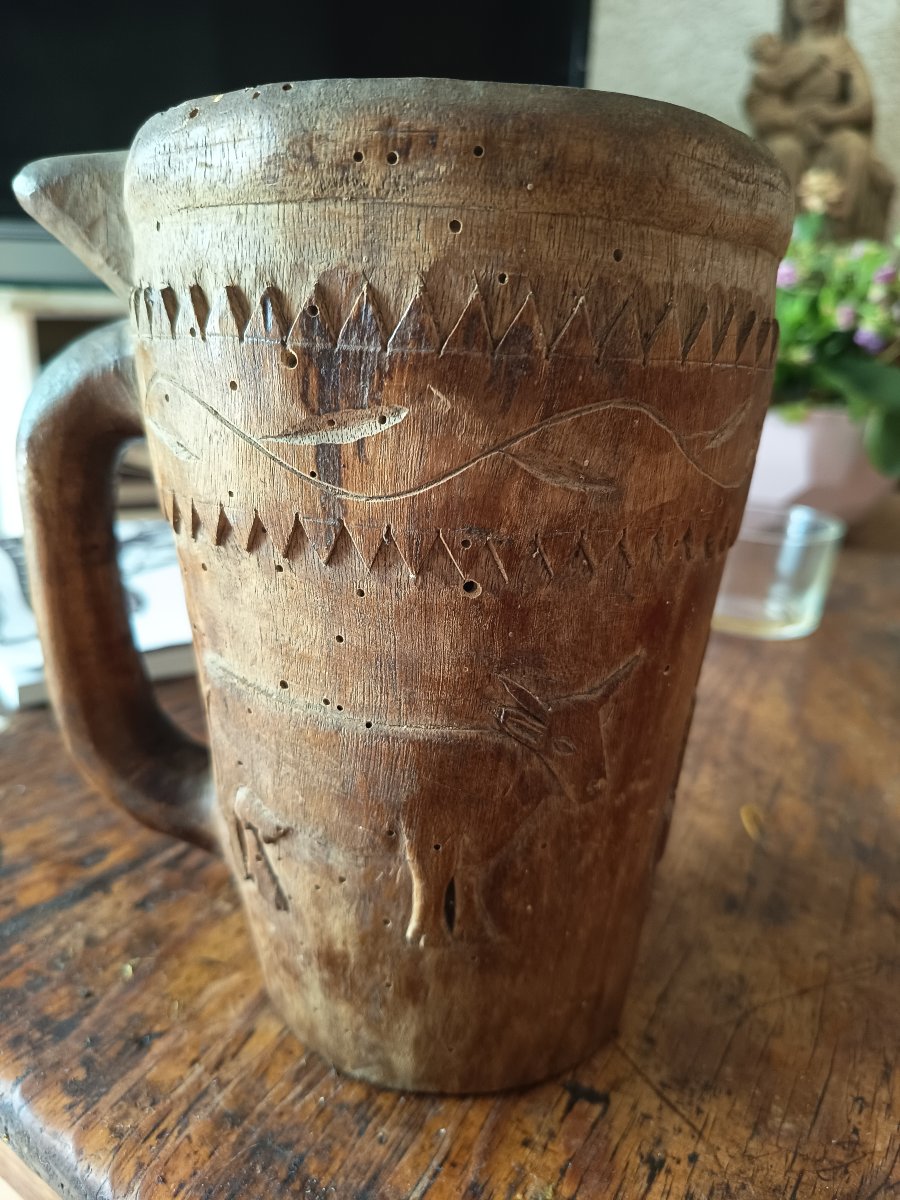 18 Th Century Folk Art Milk Jug-photo-3