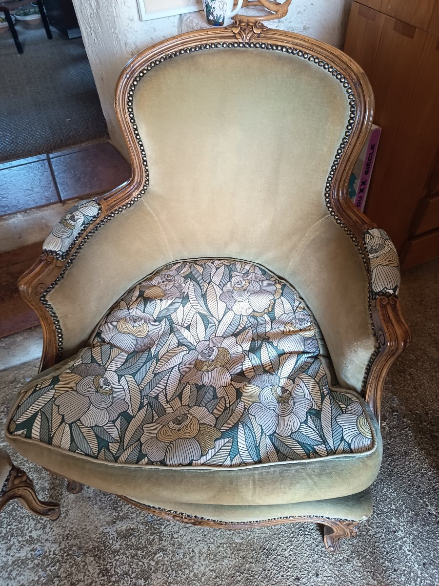 Pair Of Louis XV-style Armchairs-photo-3