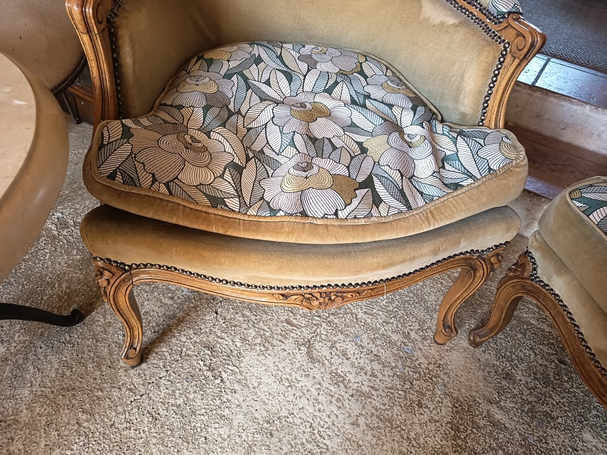 Pair Of Louis XV-style Armchairs-photo-4