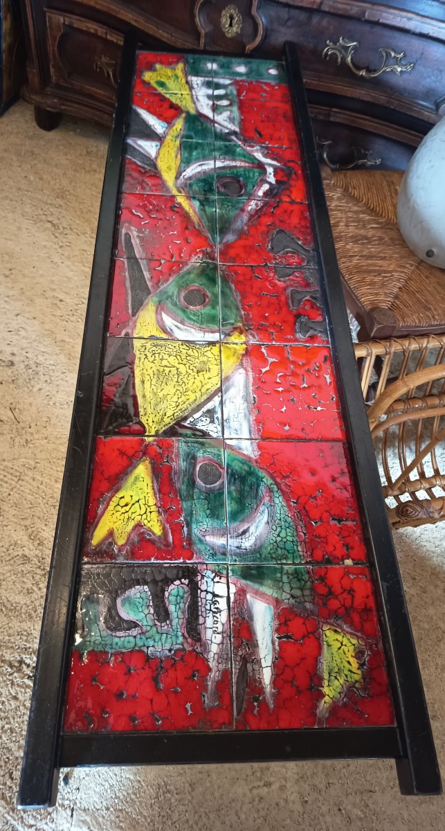 Table basse année 60 de M.D Picard
