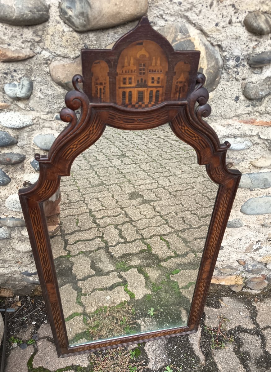 19th-century Inlaid Mirror -photo-4