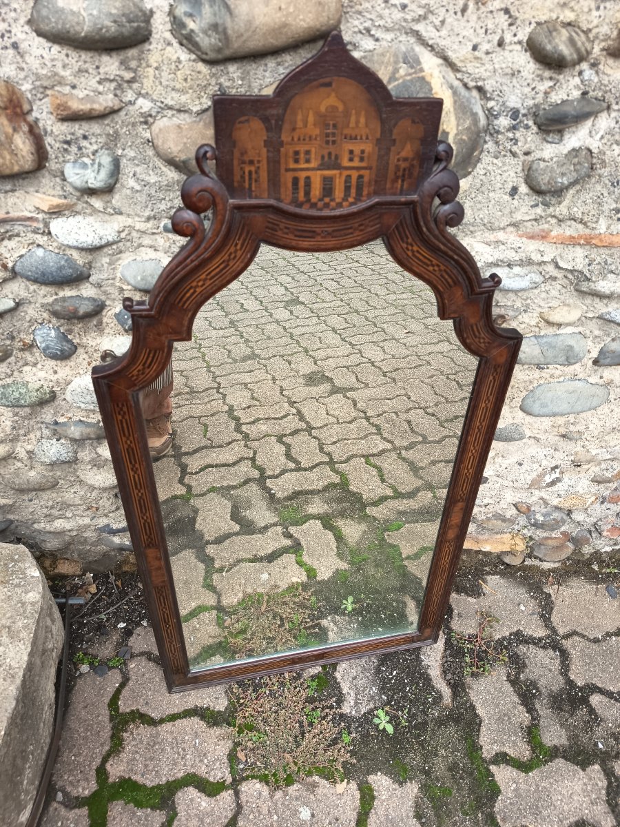 19th-century Inlaid Mirror 