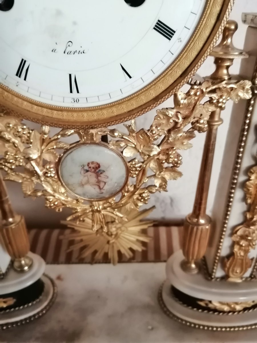 Louis XVI Period Portico Clock-photo-3