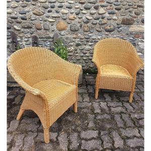 Pair Of Rattan Armchairs