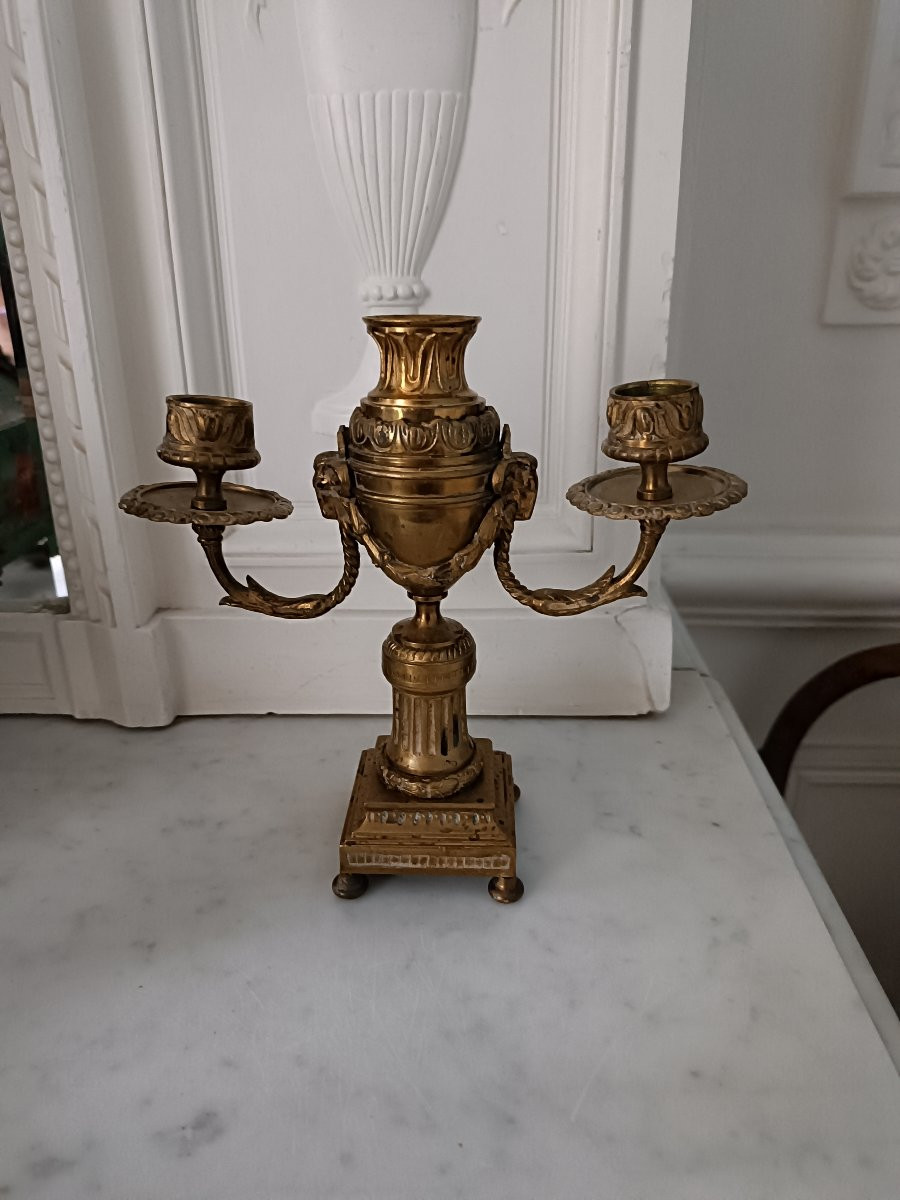 Pair Of Louis XVI Bronze Candlesticks -photo-3