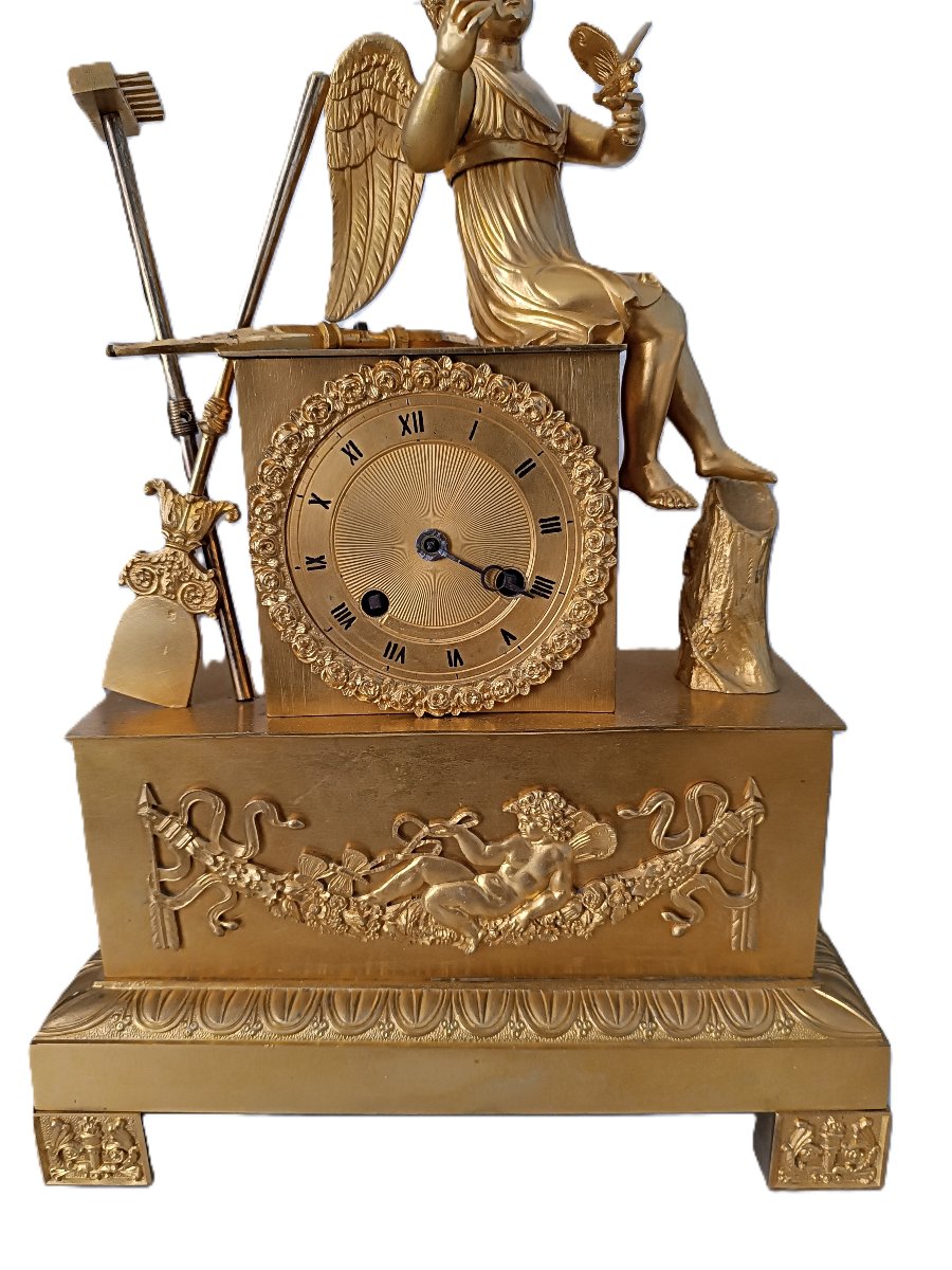Gilded Bronze Gardener Love Pendulum-photo-3