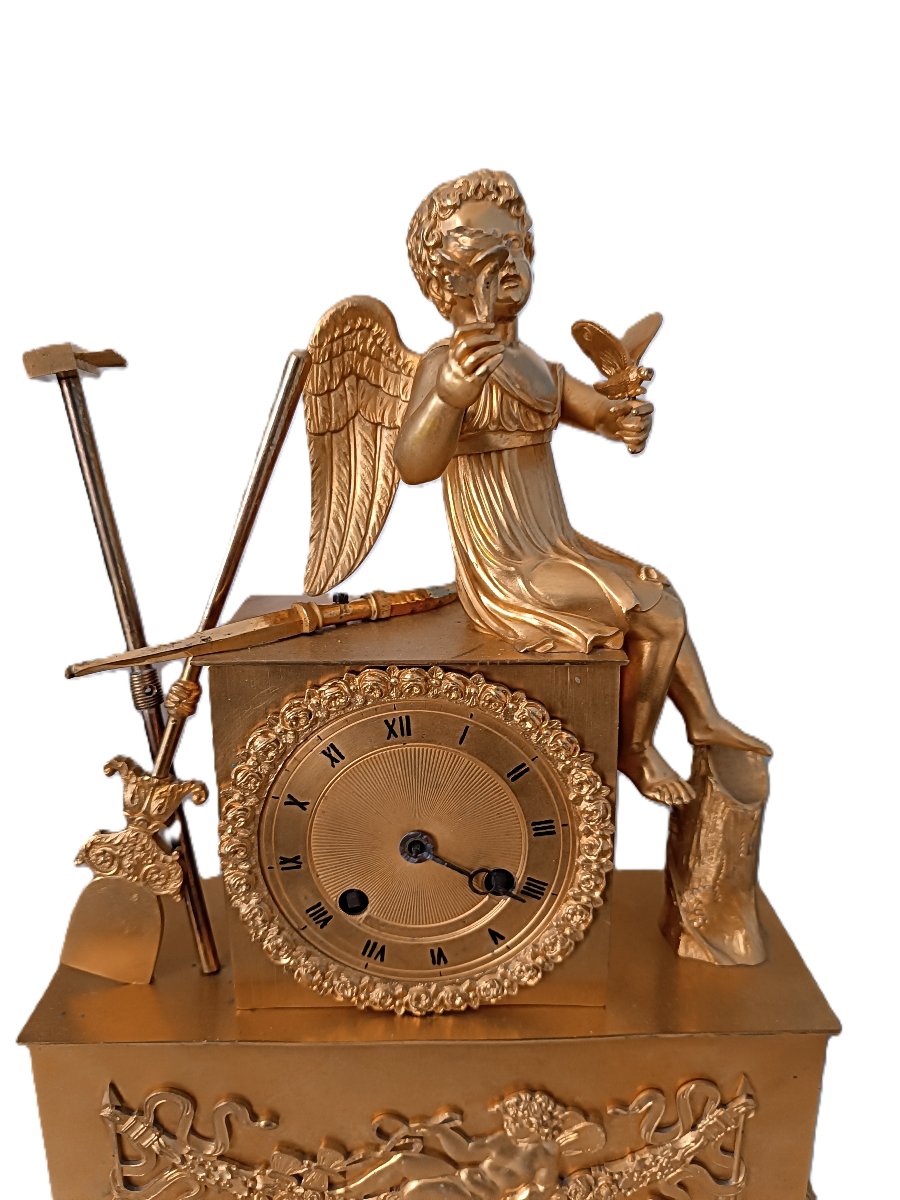 Gilded Bronze Gardener Love Pendulum-photo-4