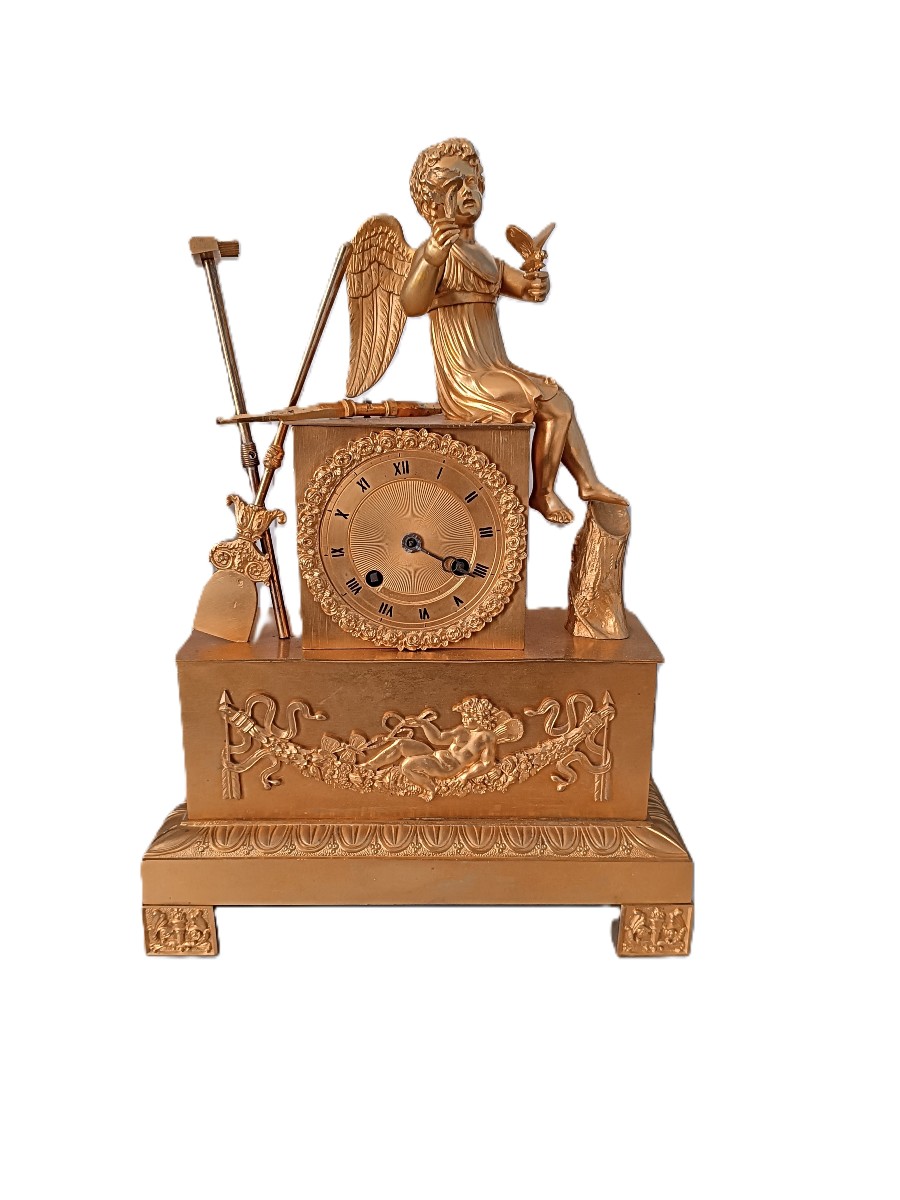Gilded Bronze Gardener Love Pendulum
