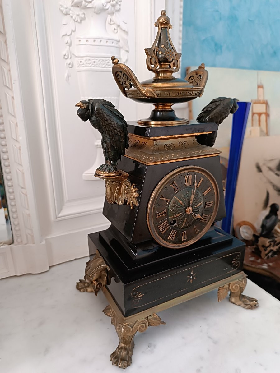 Neo-egyptian Napoleon III Clock.-photo-2