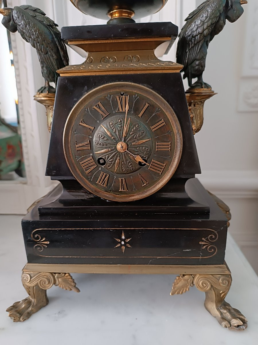 Neo-egyptian Napoleon III Clock.-photo-4
