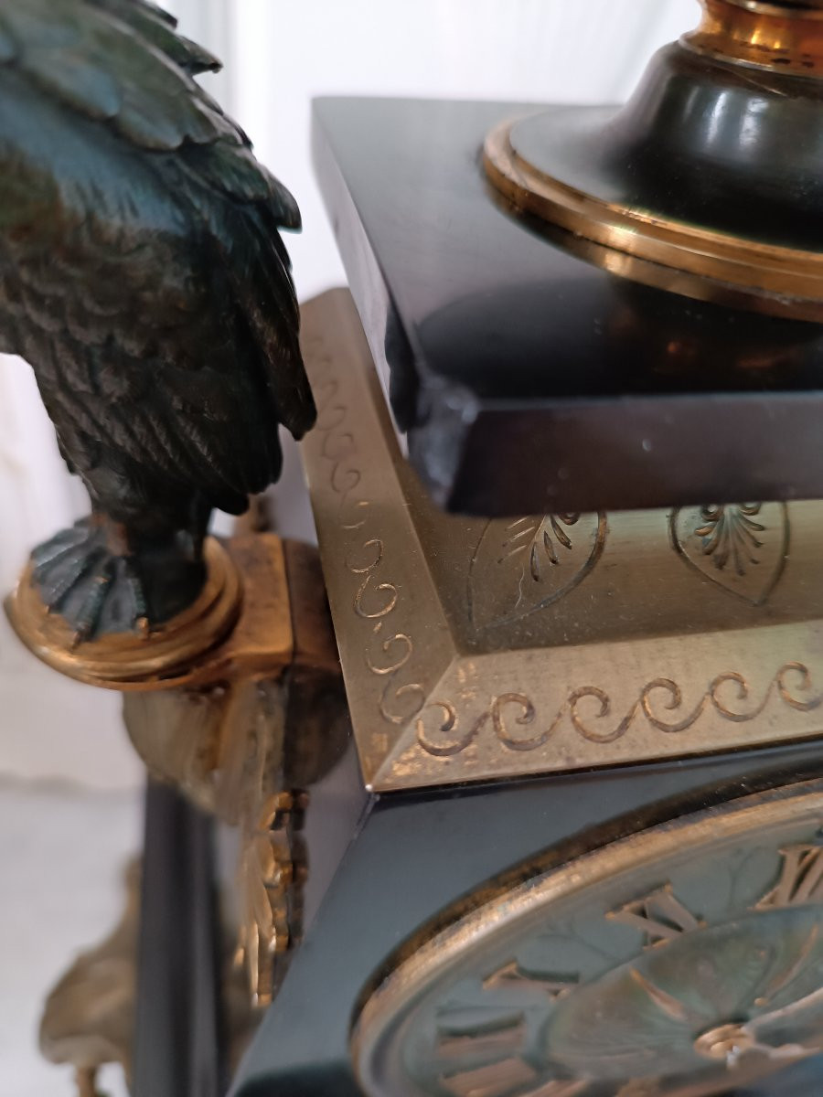 Neo-egyptian Napoleon III Clock.-photo-2
