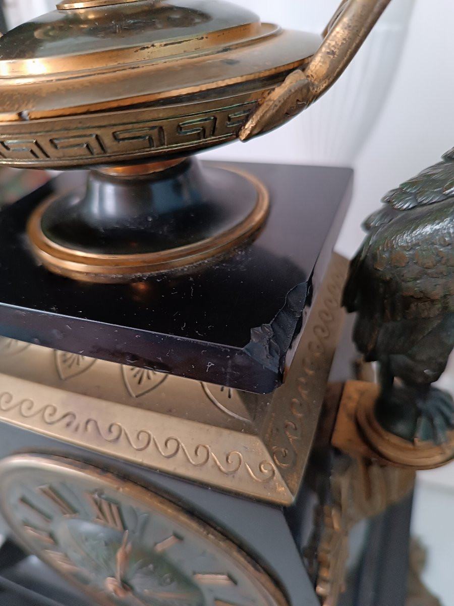 Neo-egyptian Napoleon III Clock.-photo-3