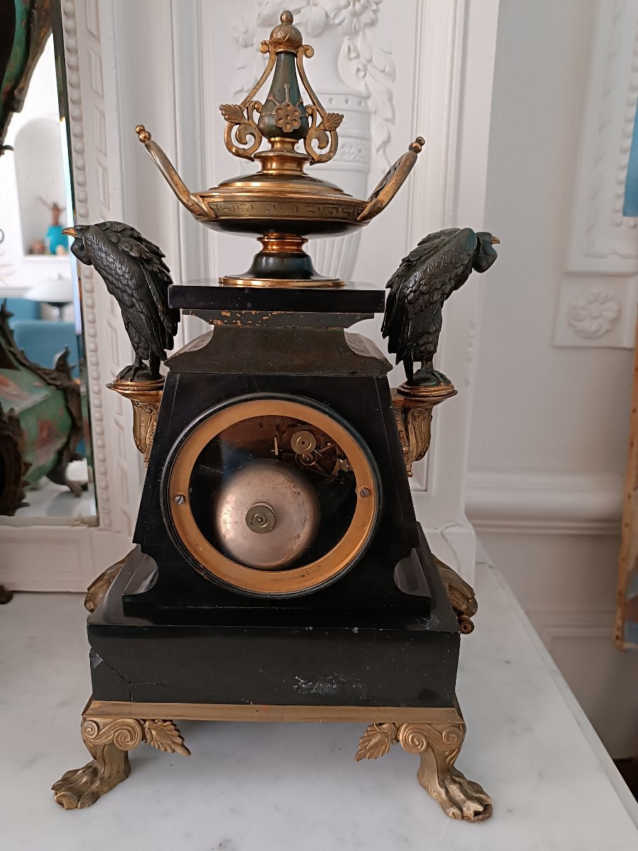 Neo-egyptian Napoleon III Clock.-photo-5