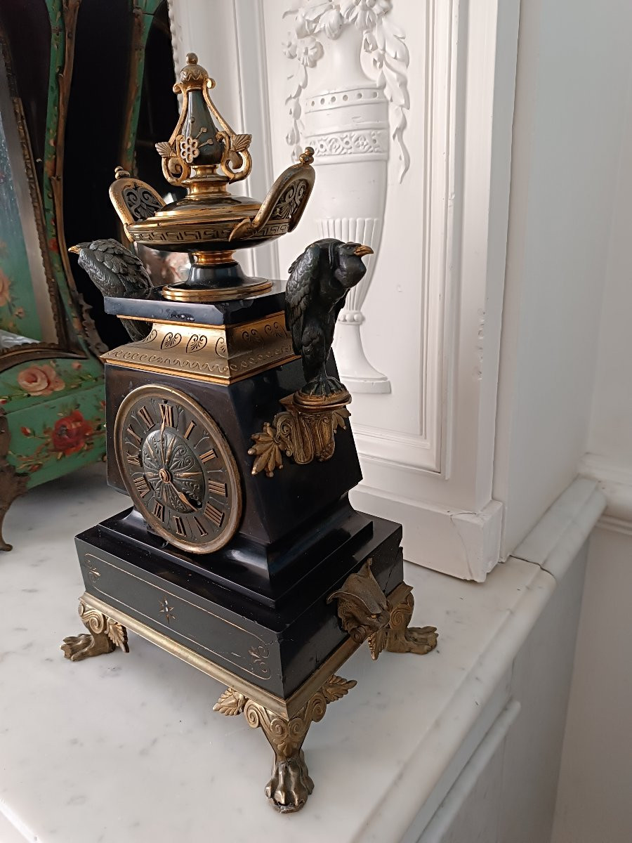 Neo-egyptian Napoleon III Clock.-photo-6
