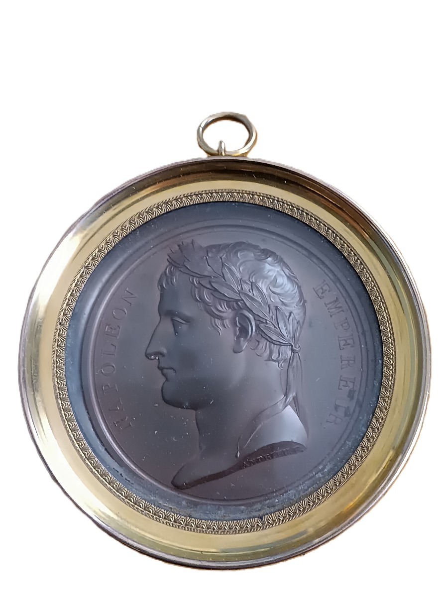Miniature , médaille , Napoléon 1er par Andrieu