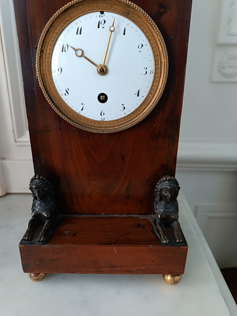 Early 19th Century Clock With Sphinxes-photo-3