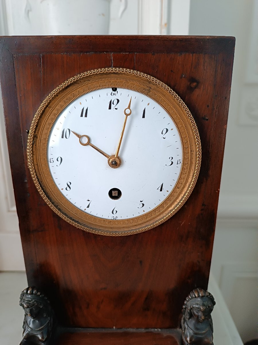 Early 19th Century Clock With Sphinxes-photo-4