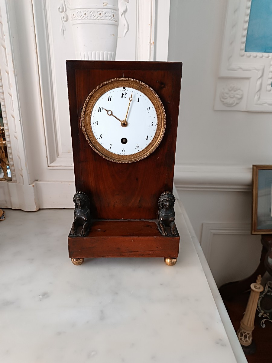 Early 19th Century Clock With Sphinxes