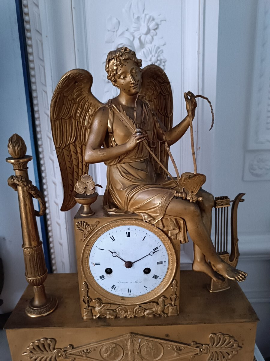 Early 19th Century Gilt Bronze Clock-photo-2