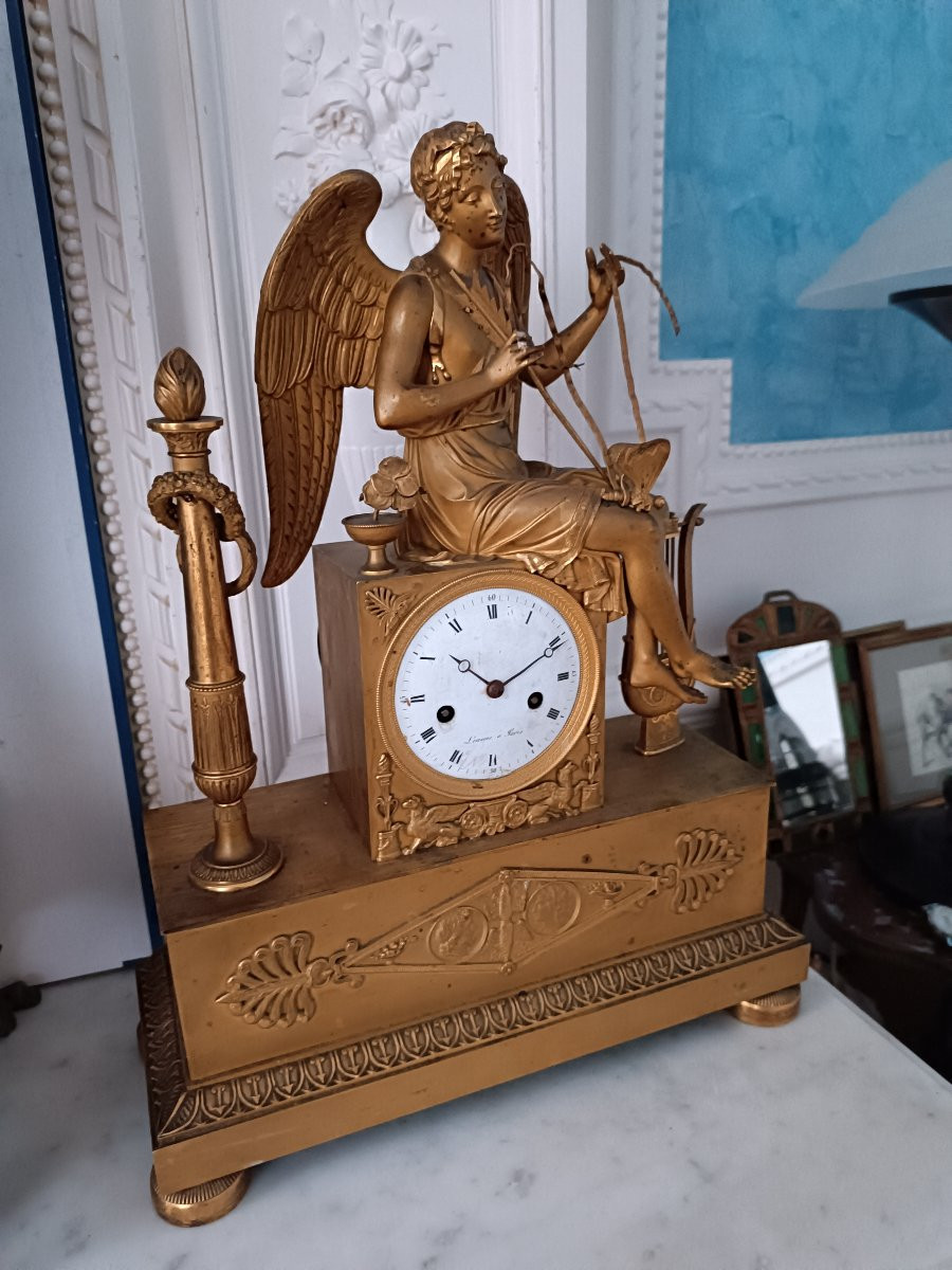Early 19th Century Gilt Bronze Clock-photo-3